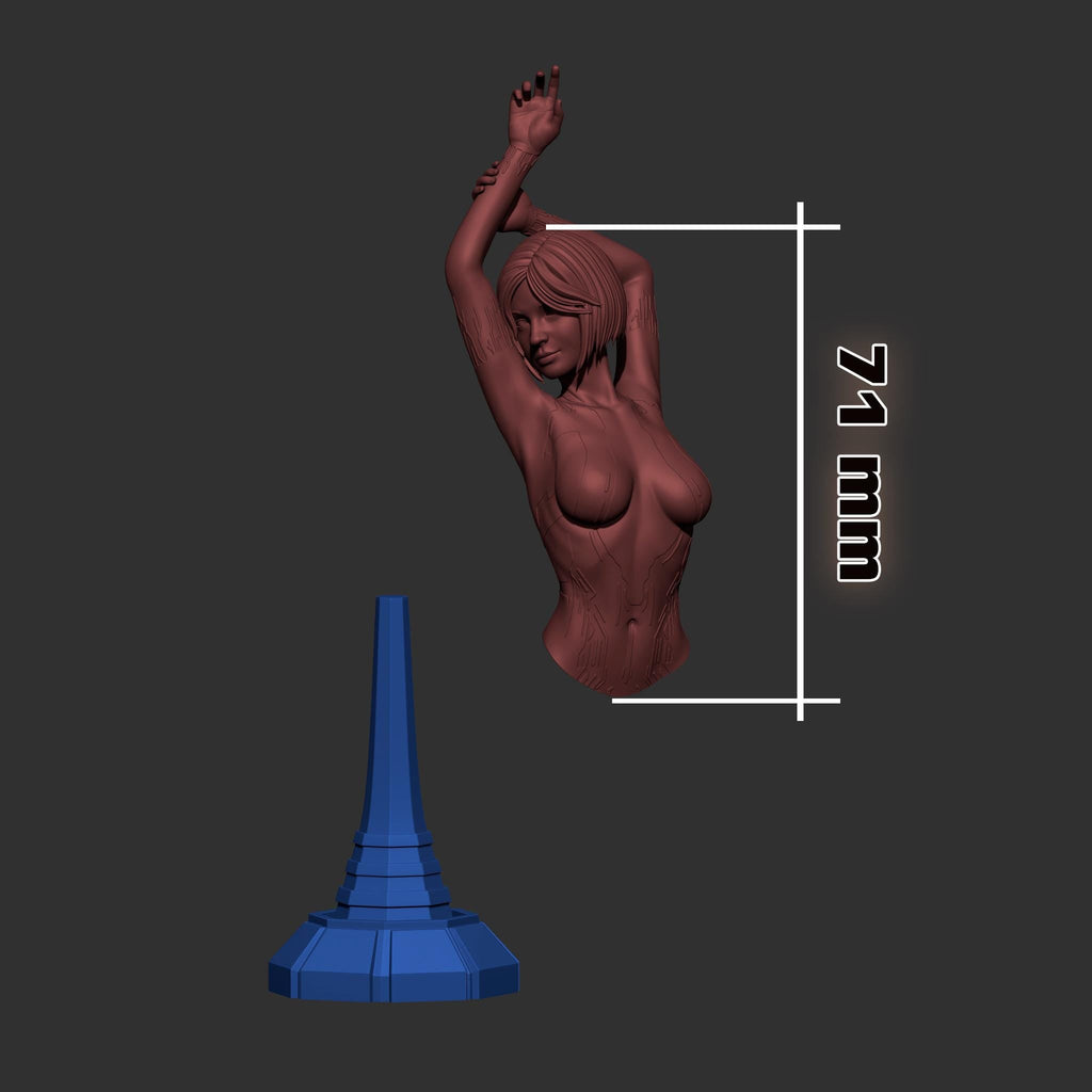 Cortana from Halo (fan art) | Full Model or Bust | Miniature scale 1:12 | h3LL Creator | DIY Model Kit