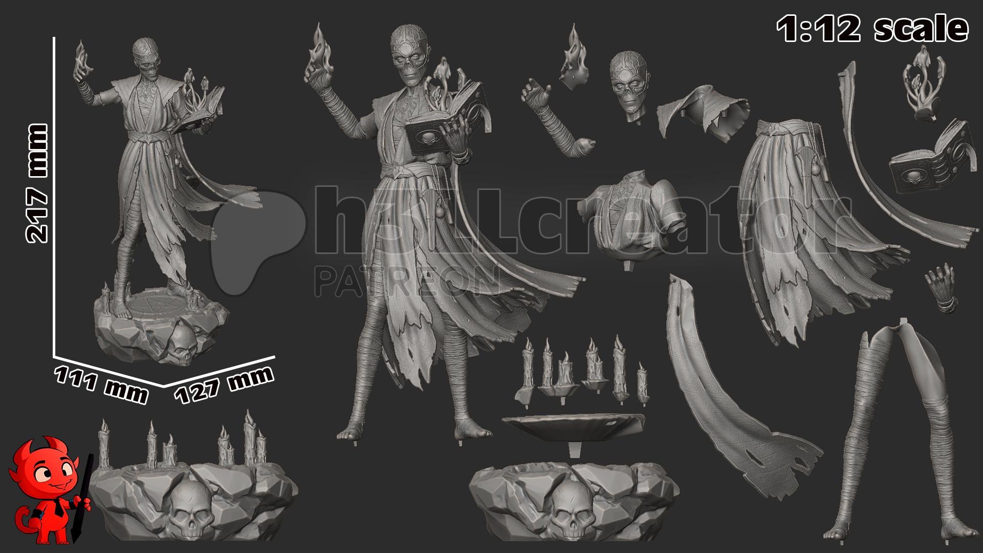 Withers from Baldurs Gate 3 (fan art) | Full Model or Bust | Miniature scale 1:12 | h3LL Creator | DIY Model Kit