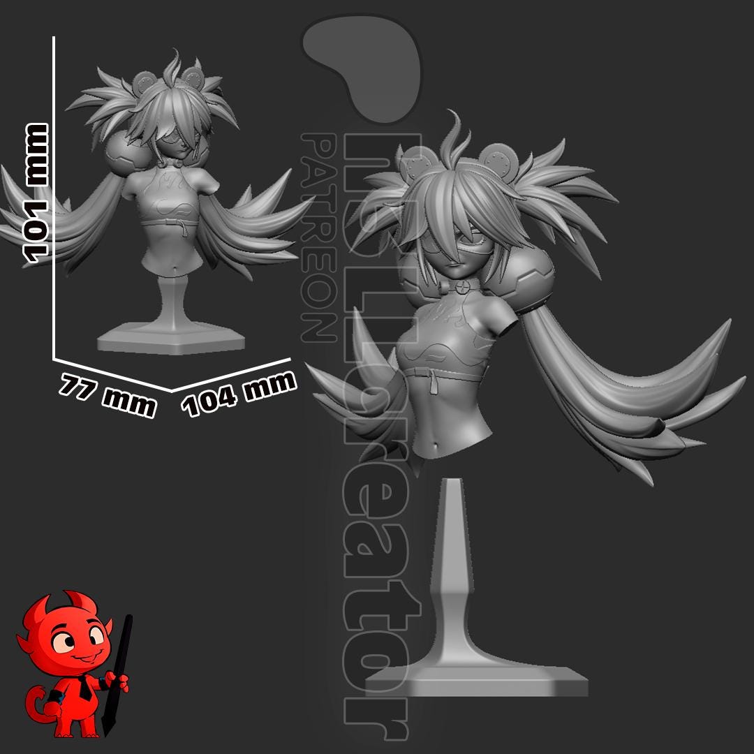 Koleda Belobog from Zenless Zone Zero (fan art) | Full Model or Bust | Miniature scale 1:12 | h3LL Creator | DIY Model Kit