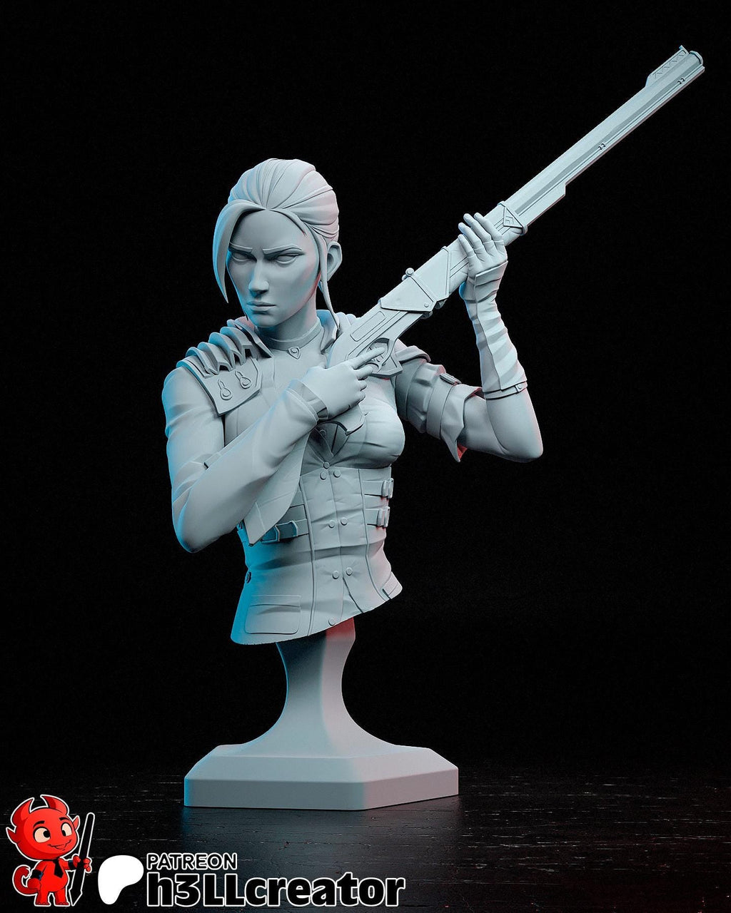 Caitlyn from Arcane (fan art) | Full Model or Bust | Miniature scale 1:12 | h3LL Creator | DIY Model Kit