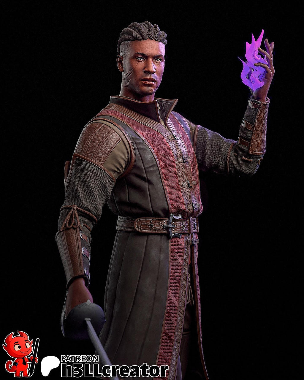 Wyll from Baldurs Gate 3 (fan art) | Full Model or Bust | Miniature scale 1:12 | h3LL Creator | DIY Model Kit