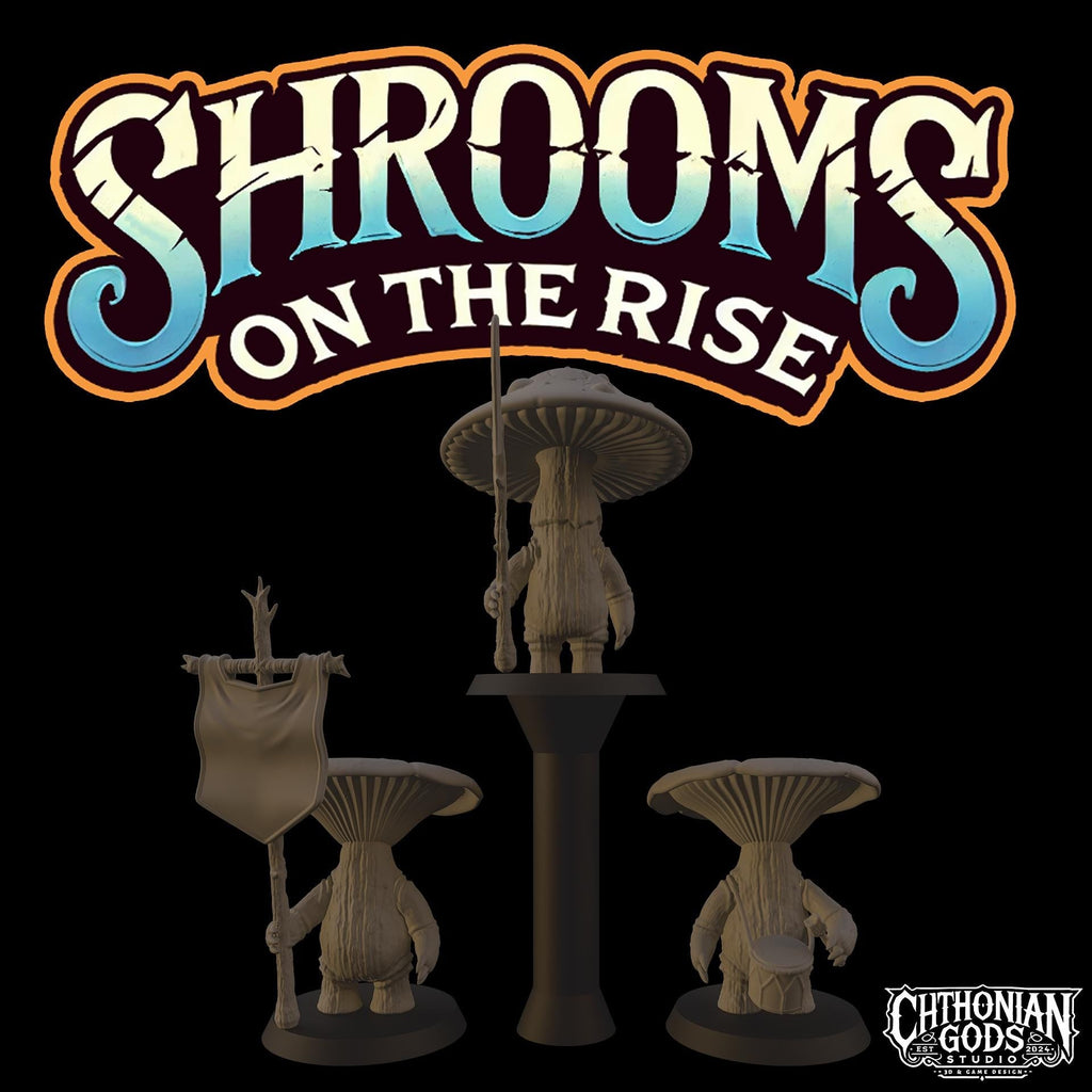 Shrooms on the Rise - Fantasy Mushroom Druid Army - 57 Mini Set - 32mm Resin Figures for RPG