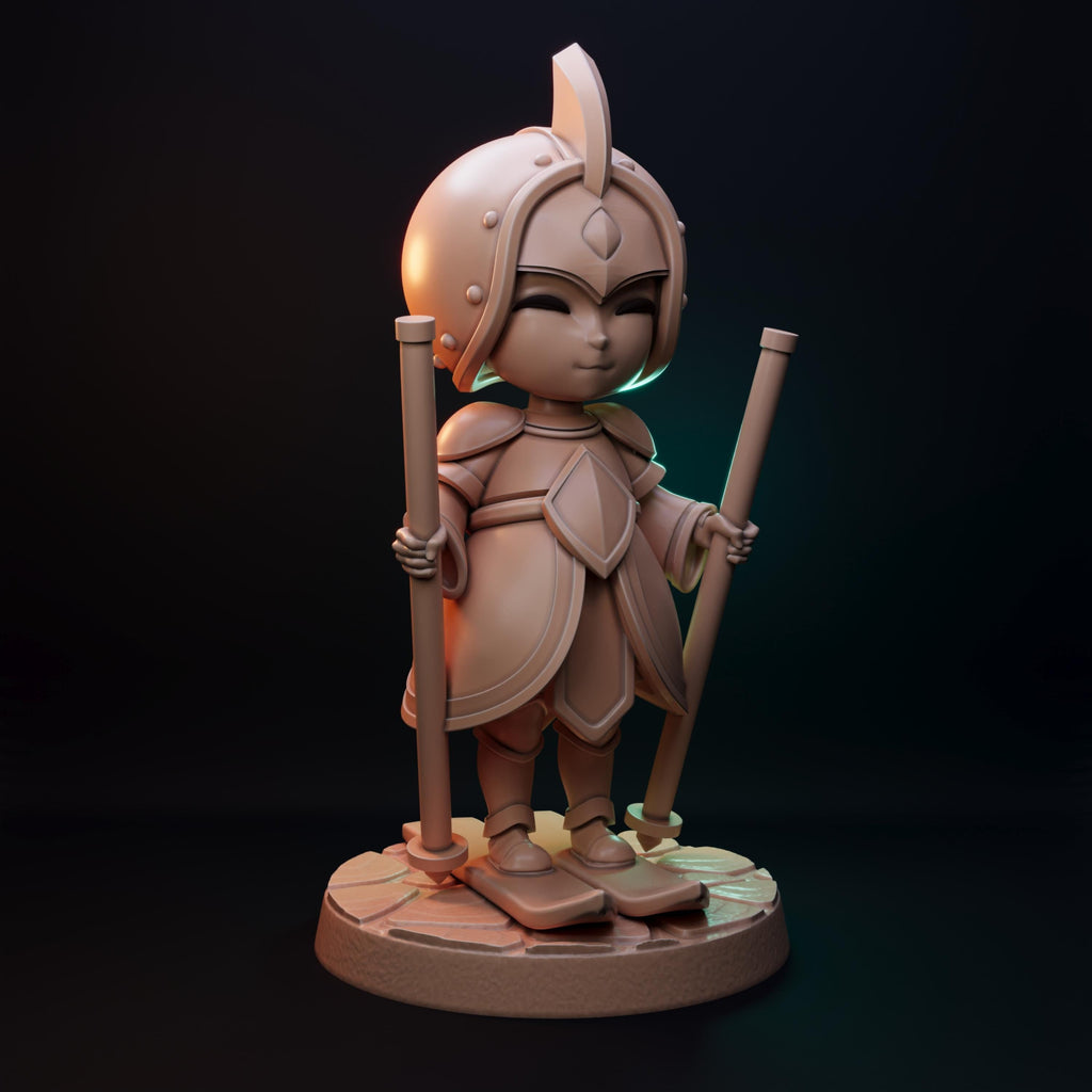 Little Winter Tail - Fantasy Anime Chibi Models - 32mm Resin Figures for RPG