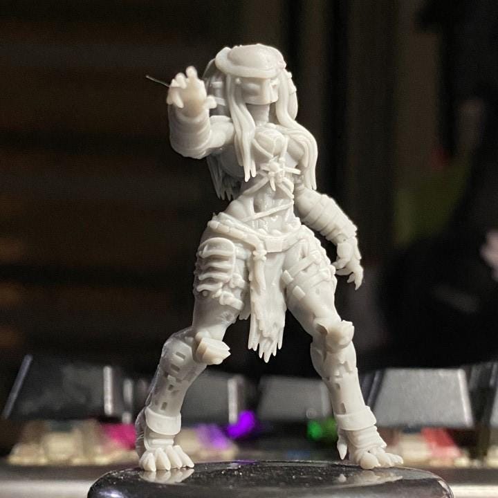 Zombie Vixen Skull Hunter Resin Miniature | 32mm Fantasy Tabletop RPG Figure | Papsikels 12 Days of January