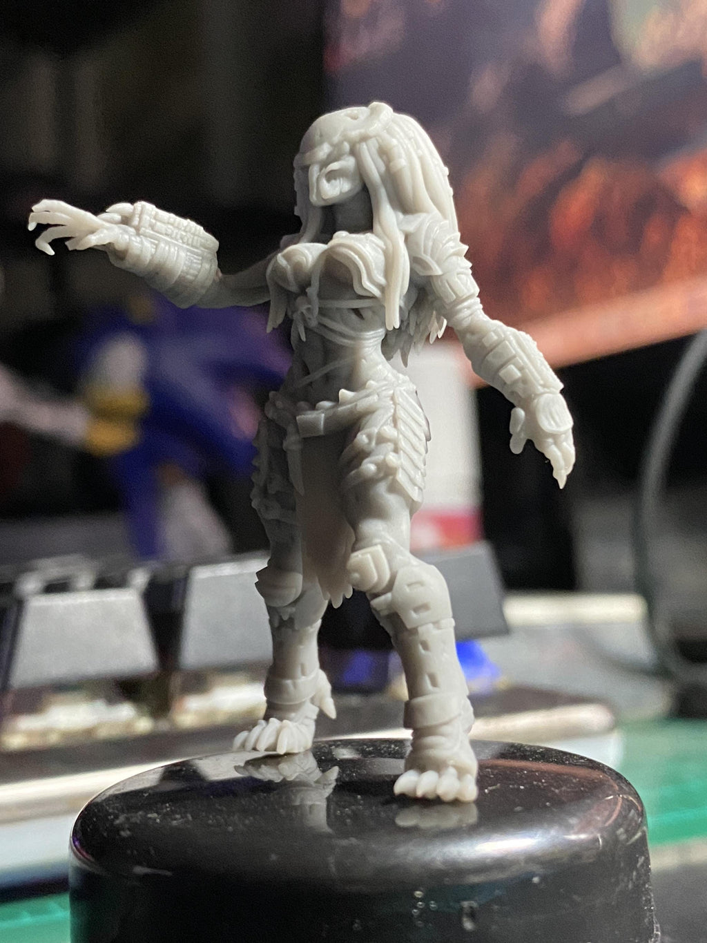 Zombie Vixen Skull Hunter Resin Miniature | 32mm Fantasy Tabletop RPG Figure | Papsikels 12 Days of January