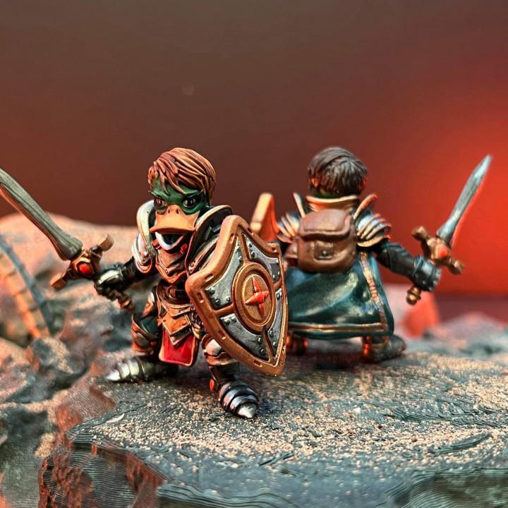 Daki of Quacksonia Mallard Knight | Papsikels, Resin Miniature - Tabletop miniature - Fantasy Miniature - 32mm or 75mm
