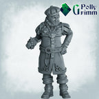 Lupin set half-beast Noble merchant sheriff  - Fox Man- Fantasy historic miniatures for tabletop games. 28mm / 32mm Resin Figures for RPG