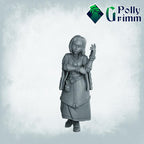 Magical noble girl Witch / Sorceress / Wizard - Fantasy historic miniatures for tabletop games. 28mm / 32mm Resin Figures for RPG