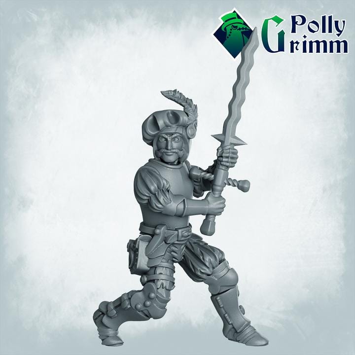 Men at arms Army - Fantasy historic miniatures for tabletop games. 28mm / 32mm Resin Figures for RPG