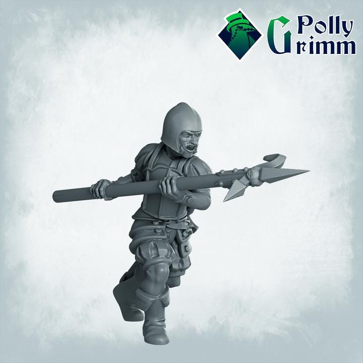 Men at arms Army - Fantasy historic miniatures for tabletop games. 28mm / 32mm Resin Figures for RPG