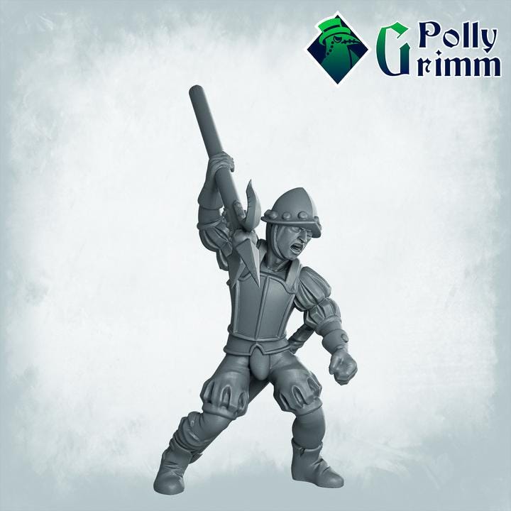 Men at arms Army - Fantasy historic miniatures for tabletop games. 28mm / 32mm Resin Figures for RPG