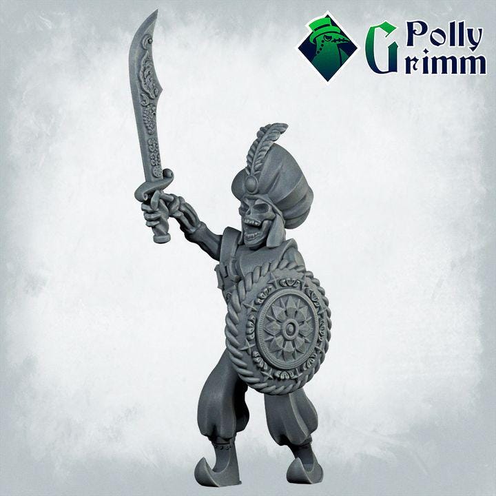 Arabian Nightmare Skeleton Army - Fantasy historic miniatures for tabletop games. 28mm / 32mm Resin Figures for RPG