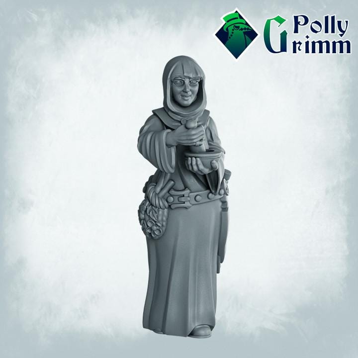 Imperial Nuns Miniature: 28mm/32mm Resin Figure for Tabletop RPG