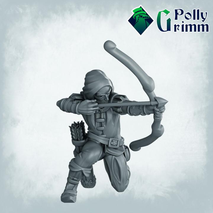 Imperial Humans - Archers - Rangers - Fantasy historic miniatures for tabletop games. 28mm / 32mm Resin Figures for RPG