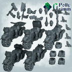 Galaxy Dwarves set - Sci-fi tabletop miniatures for tabletop games. 28mm / 32mm Resin Figures for RPG