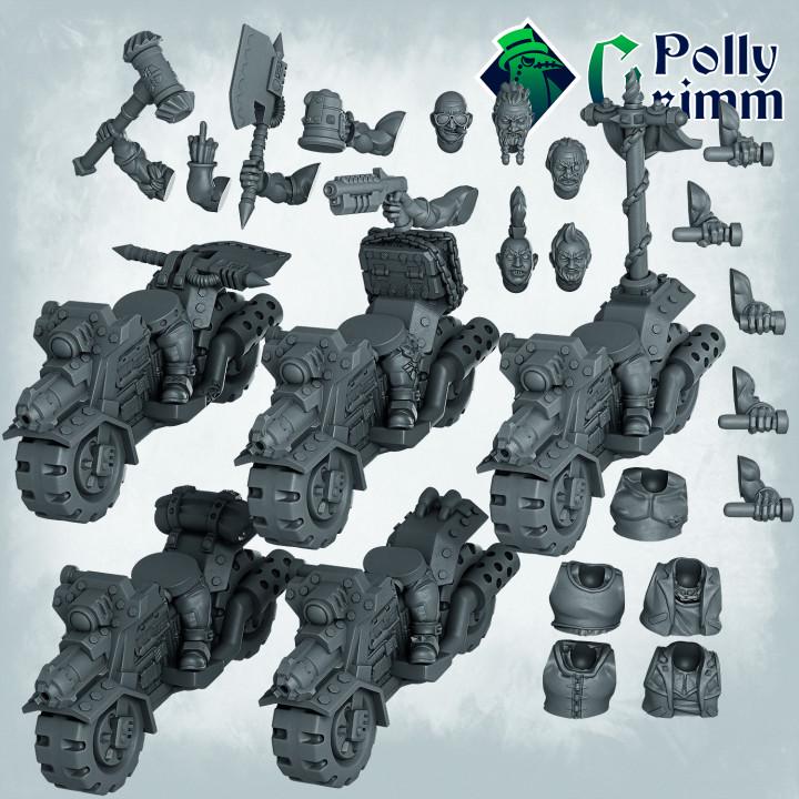 Galaxy Dwarves set - Sci-fi tabletop miniatures for tabletop games. 28mm / 32mm Resin Figures for RPG