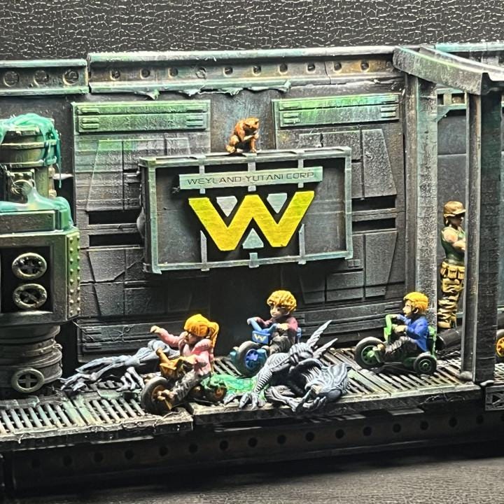 Sci-Fi Colonial Kids 32mm Miniatures for Tabletop RPGs - Alien vs. Human Marines Figures