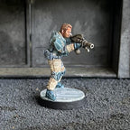 Xenowars Genesis Human Resistance Leader - 32mm Sci-Fi Resin Miniature for Tabletop RPG & Wargaming