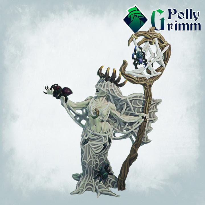 Spider Bride - Fantasy historic miniatures for tabletop games. 28mm / 32mm Resin Figures for RPG