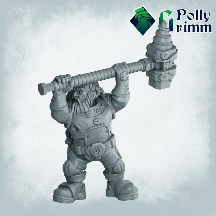 Galaxy Dwarves set. Space Rocks! Dwarf miner Set 3 - Sci-fi tabletop miniature. 28mm / 32mm Resin Figures for RPG