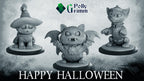 Spooky Cats - Familiars - Fantasy historic miniatures for tabletop games. 28mm / 32mm Resin Figures for RPG