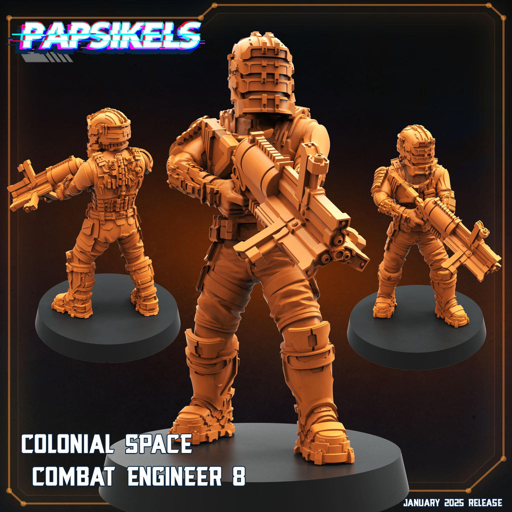 Aliens Vs Humans - Ascension - Colonial Space Combat Engineer Set 2 - Isaac Dead Space, Papsikels, 32mm Mini