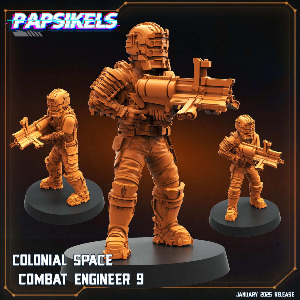 Aliens Vs Humans - Ascension - Colonial Space Combat Engineer Set 2 - Isaac Dead Space, Papsikels, 32mm Mini