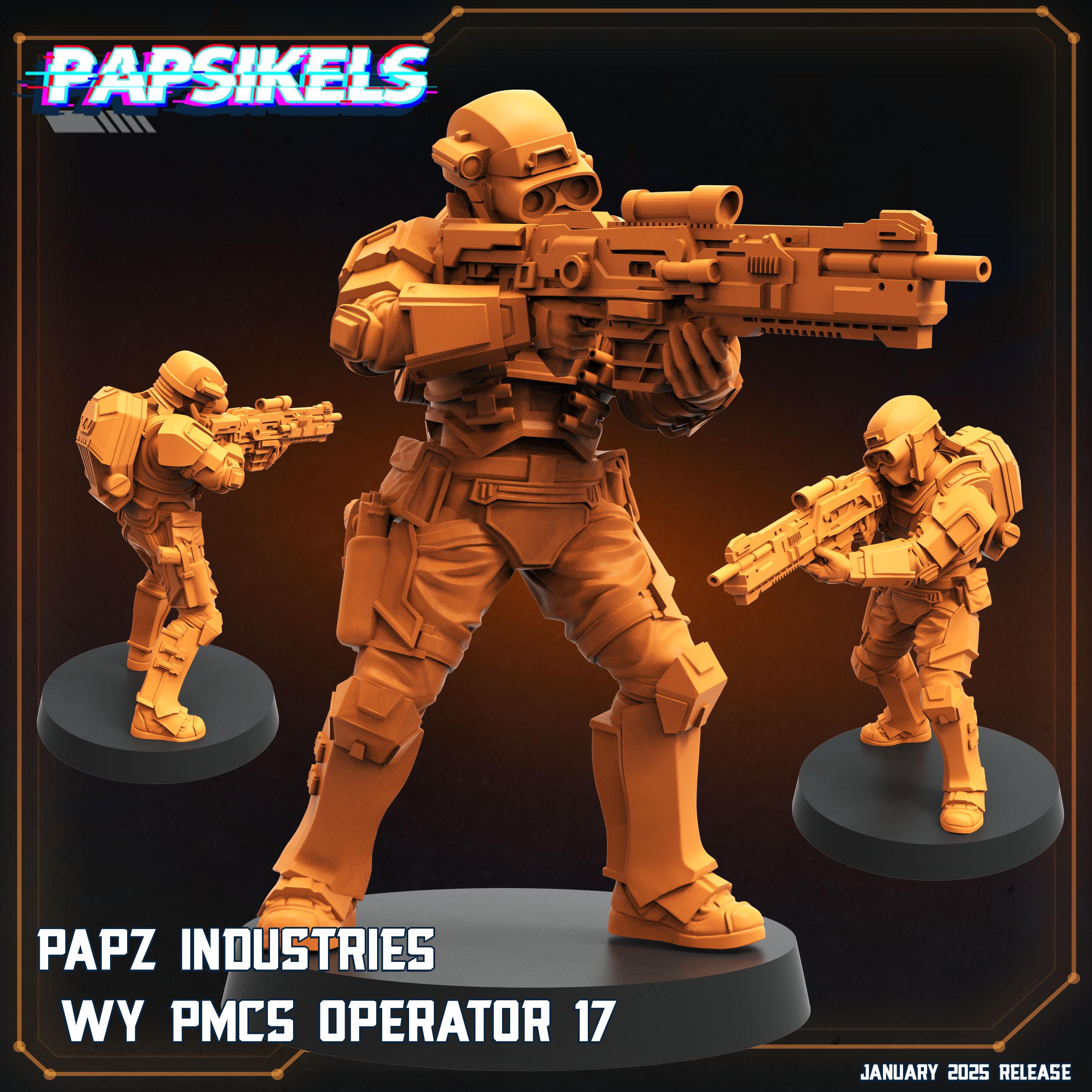 Aliens Vs Humans Ascension, Papz Industries WY PMCS Operators Set 2, Papsikels, 32mm Mini
