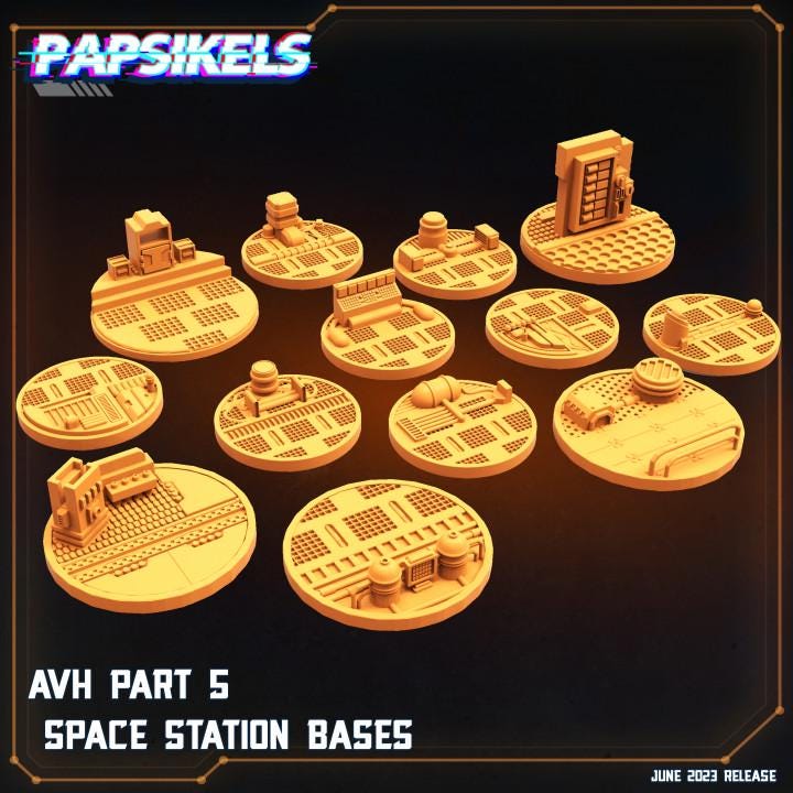 Alien vs Human Station Bases: Part 5 - 25mm & 32mm Miniatures for RPG, TTRPG, Cyberpunk Games