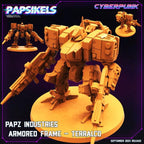 Terralco Armored Frame: Cyberpunk Miniature Sculpture for Wargaming, RPG & TTRPG by Papz Industries