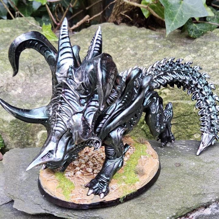 Xenowars  Xeno Triceratops Resin Miniature - Papsikels Alien-Inspired Dinosaur for TTRPG Tabletop Gaming