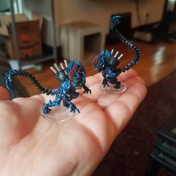 Hudson Wong Division Weaponized Brood Warriors: Papsikels Miniatures for Xenowars RPG Alien Battles