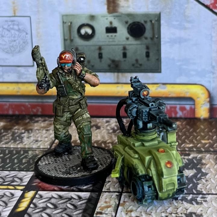 XenoWars Genesis Daloy 9 Sentry Drone - 32mm Sci-Fi Resin Miniature for Tabletop RPG by Papsikels