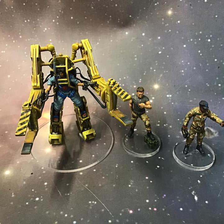 Aliens vs Humans: Papz Industries Power Suit - Lannie Powerloader Resin Miniature for TTRPG Gaming