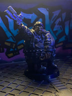 Cyberpunk Batchoy Gang Leader Big Boss Papa J Miniature - 32mm Scale RPG Figure for TTRPG Games