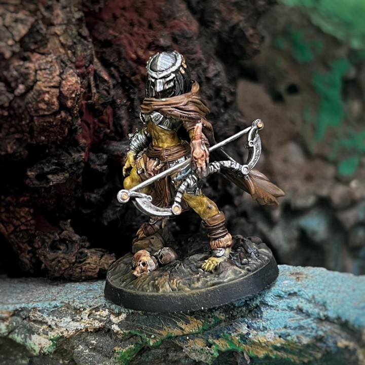 Widow Skull Hunter Ashili: 32mm Resin Miniature for One Page Rules Tabletop RPG Army