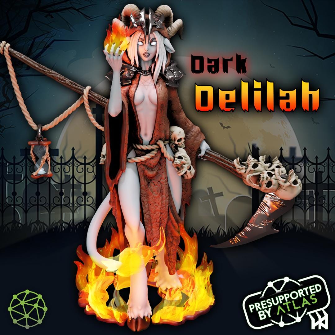Dark Delilah - Faun of the Forest / Druid | Halloween with Atlas | Atlas 3DSS | Dungeons and Dragons | DnD | Pathfinder | TTRPG