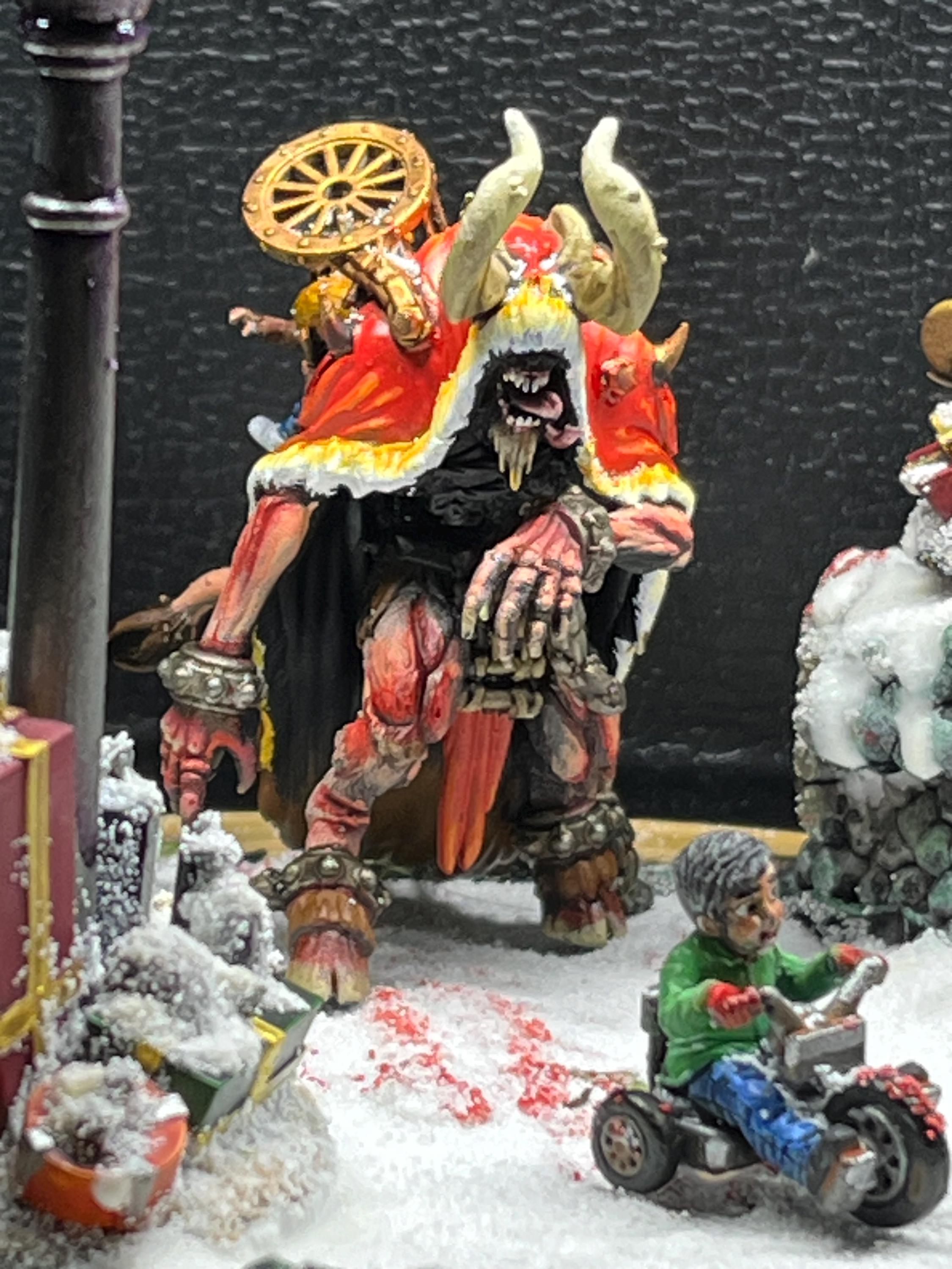Krampus Miniature Sculpture for Christmas - 32mm Wargaming, RPG, TTRPG, Cyberpunk, Anime Themed