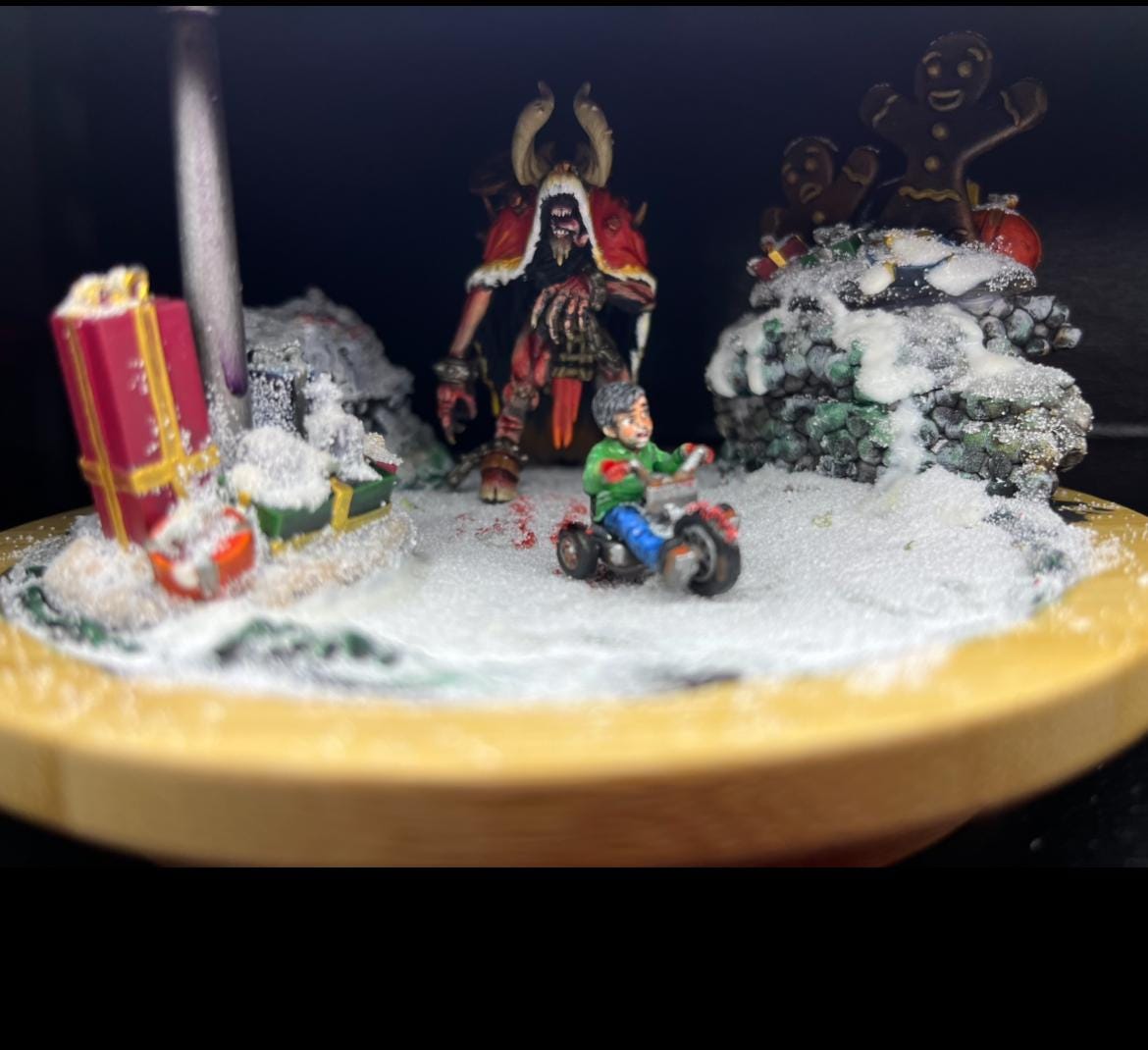 Krampus Miniature Sculpture for Christmas - 32mm Wargaming, RPG, TTRPG, Cyberpunk, Anime Themed