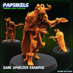Dark Upholder Krampus Judge Dredd Miniature - 12 Days of Christmas Sculpt for Wargaming and RPG