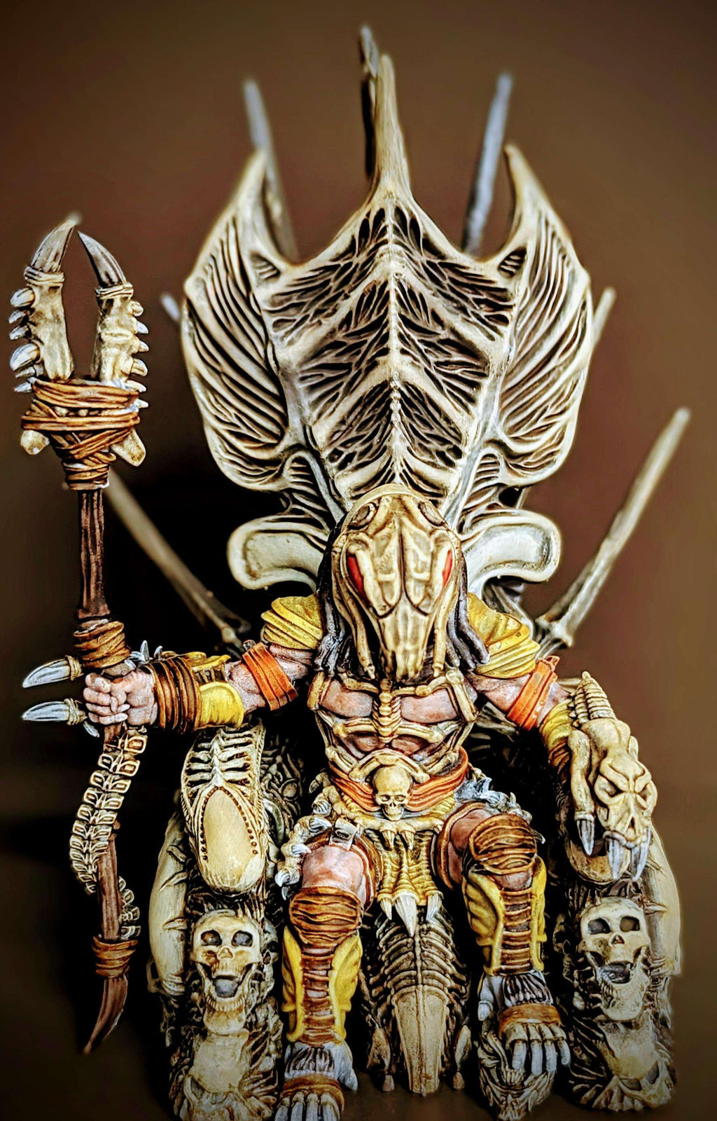 Iskaligor Bone Clan Champion Skull Hunter Resin Miniature - 32mm Fantasy Tabletop RPG Figure