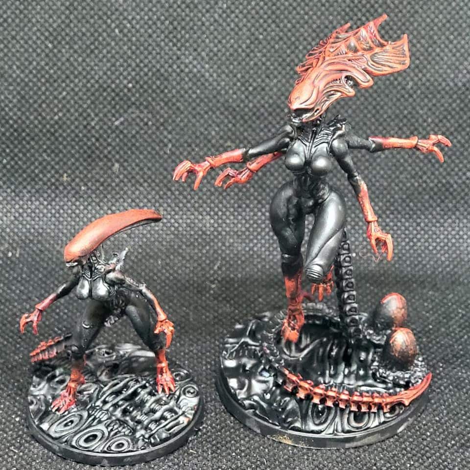 Xenomorph Queen Succubus Miniature: 32mm Gigerian Papsikels Figure for RPG, Alien-Inspired Tabletop Gaming