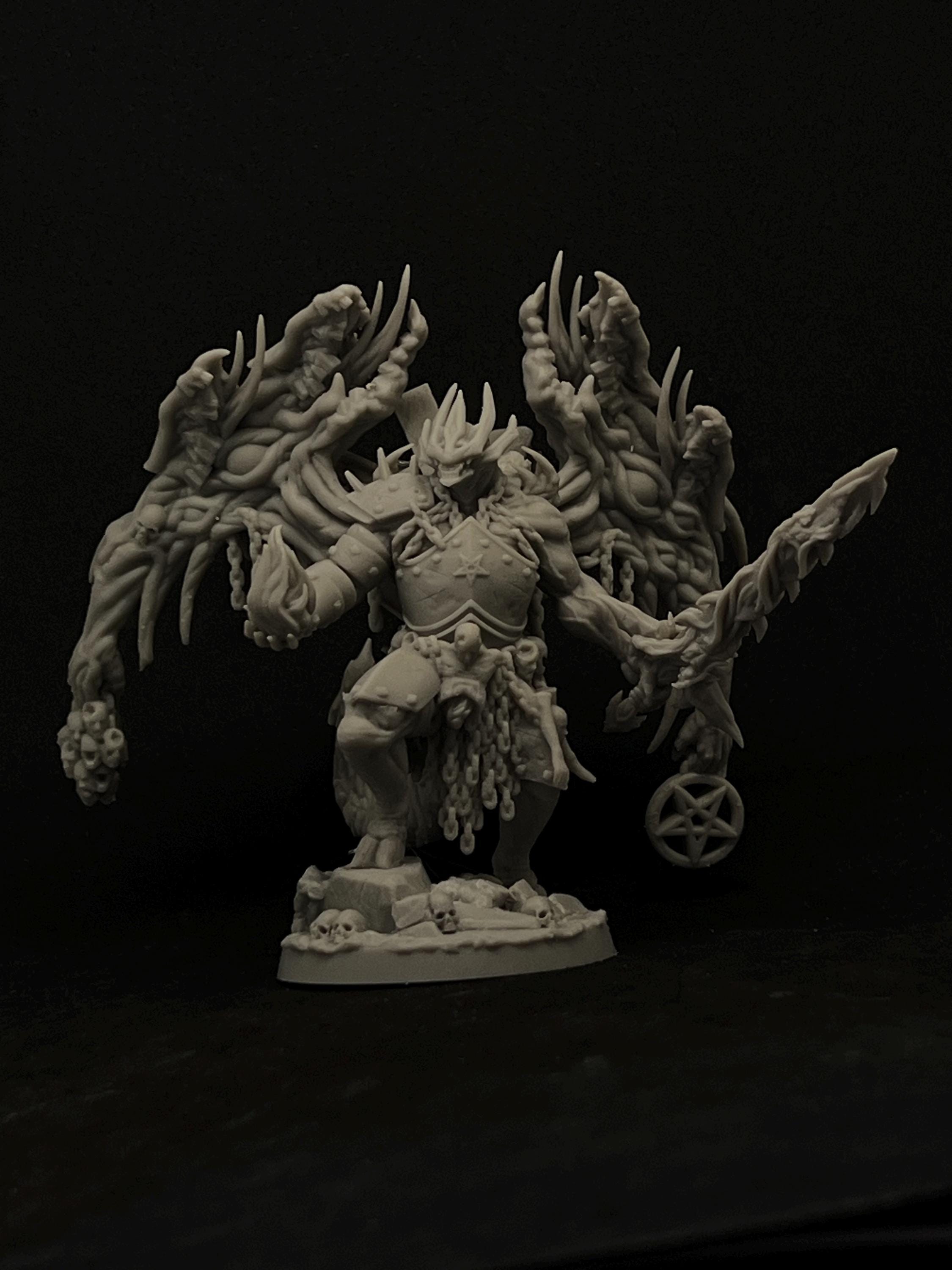 Barkasar Praetor of Brutality | Trench Crusade | Papsikels Fantasy, Resin Miniature - Tabletop miniature - Fantasy Miniature - 32mm