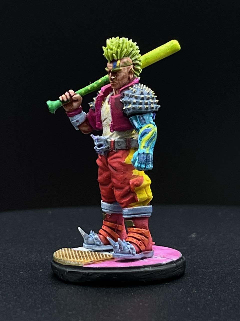 Cyberpunk Batang City Jail Gang 32mm Miniature - Gardo Verchola Street Punk for RPG and Tabletop Gaming