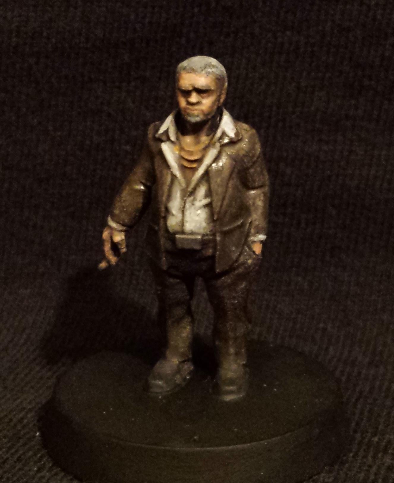 Cyberpunk Boss Milo 32mm Miniature | Papsikels RPG Anime-Inspired Figurine for Tabletop Gaming