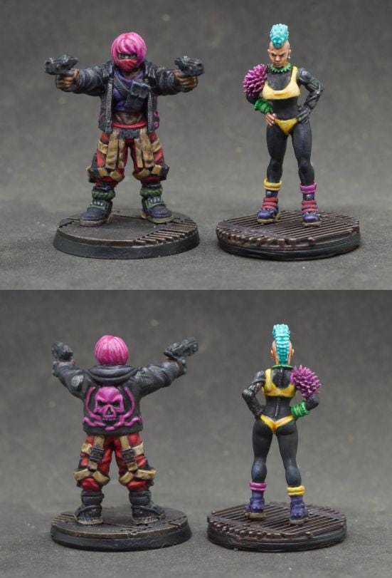 Supah Friends Gang Street Punk Rosana Rozes - 32mm Resin Fantasy Tabletop Miniature by Papsikels