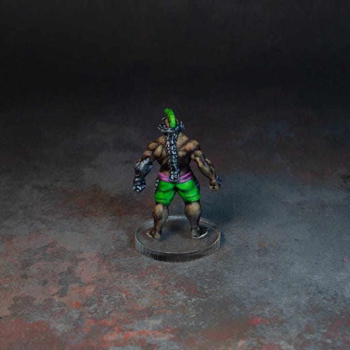 Cyber MMA Fighters Team Batak Resin Miniatures - 32mm Fantasy Tabletop RPG Figures by Papsikels