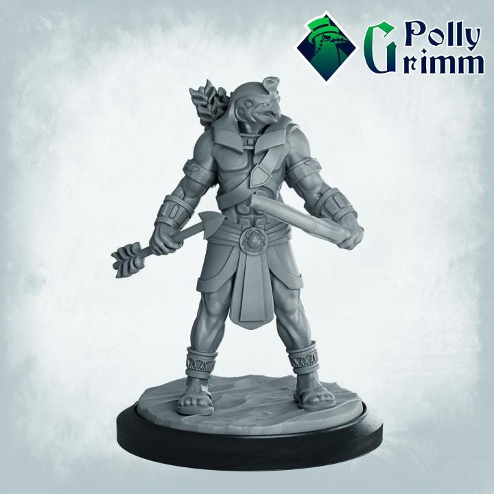 Set of Egyptian Gods - Fantasy historic miniatures for tabletop games. 28mm / 32mm Resin Figures for RPG