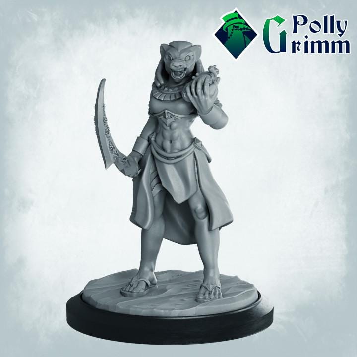 Set of Egyptian Gods - Fantasy historic miniatures for tabletop games. 28mm / 32mm Resin Figures for RPG