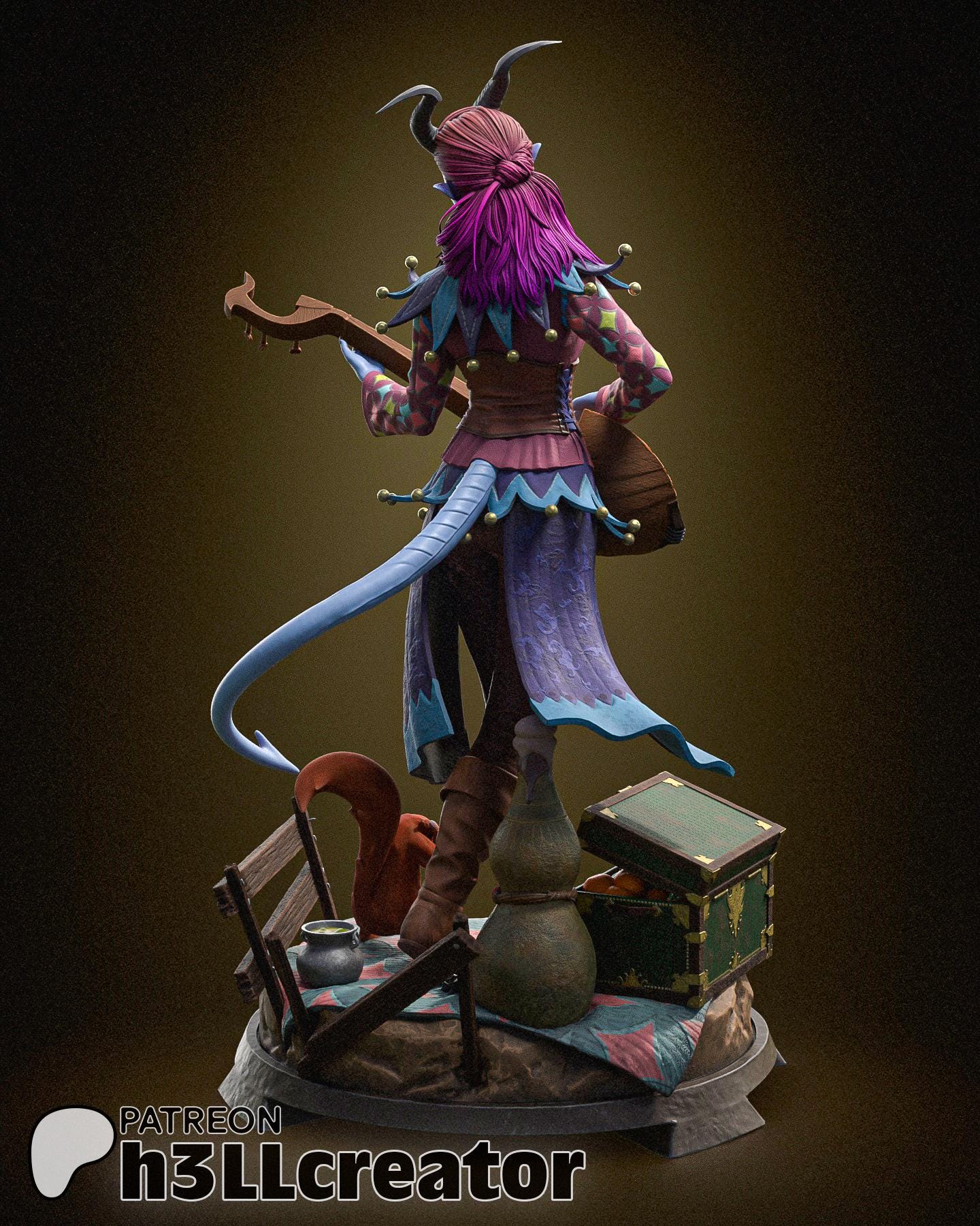 Alfira from Baldur's Gate 3 (fan art) | Full Model or Bust | Miniature scale 1:12 | h3LL Creator | DIY Model Kit